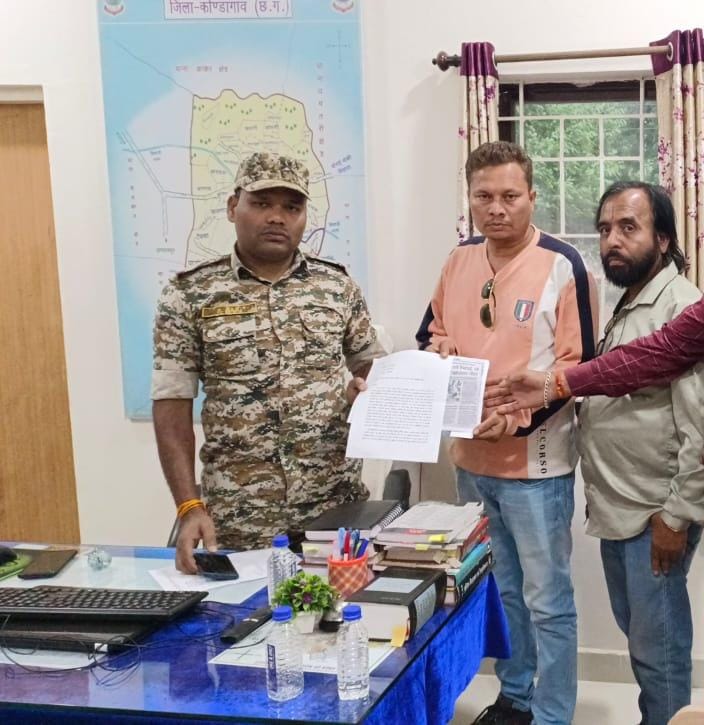 भारतमाला एक्सप्रेस वे मे गुंडागर्दी की वायरल हो रही वीडियो को लेकर सामाजिक कार्यकर्ता रूपेंद्र कोर्राम ने थाने मे की लिखित शिकायत